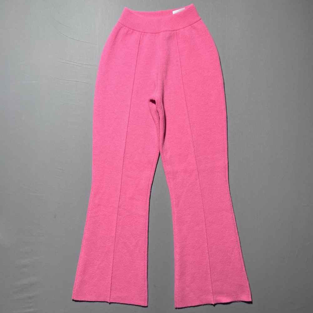 LISA YANG Pink Tilley Trousers Pants Flared Cashmere Women's Size‎ 0 High Rise